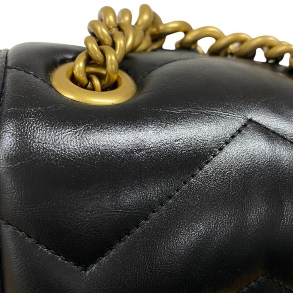 Gucci GG Marmont Quilted Backpack Black Leather Daypack - Picture 9 of 10
